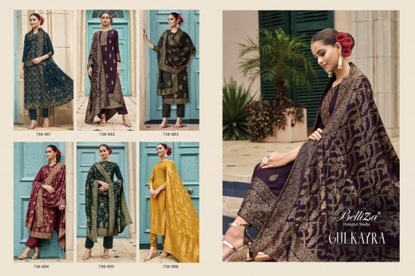 Belliza Gulkayra Pure Heavy Viscose Pashmina Designer Dress Material 